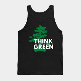 Botanic lover Bonsai Tree Think Green Tank Top